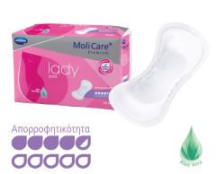 MoliCare Premium lady pad Γυναικείες σερβιέτες ελαφράς ακράτειας, 4.5 σταγόνες συσκευασία 14 τεμαχίων