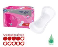 MoliCare Premium lady pad Γυναικείες σερβιέτες ελαφράς ακράτειας, 4 σταγόνες συσκευασία 14 τεμαχίων
